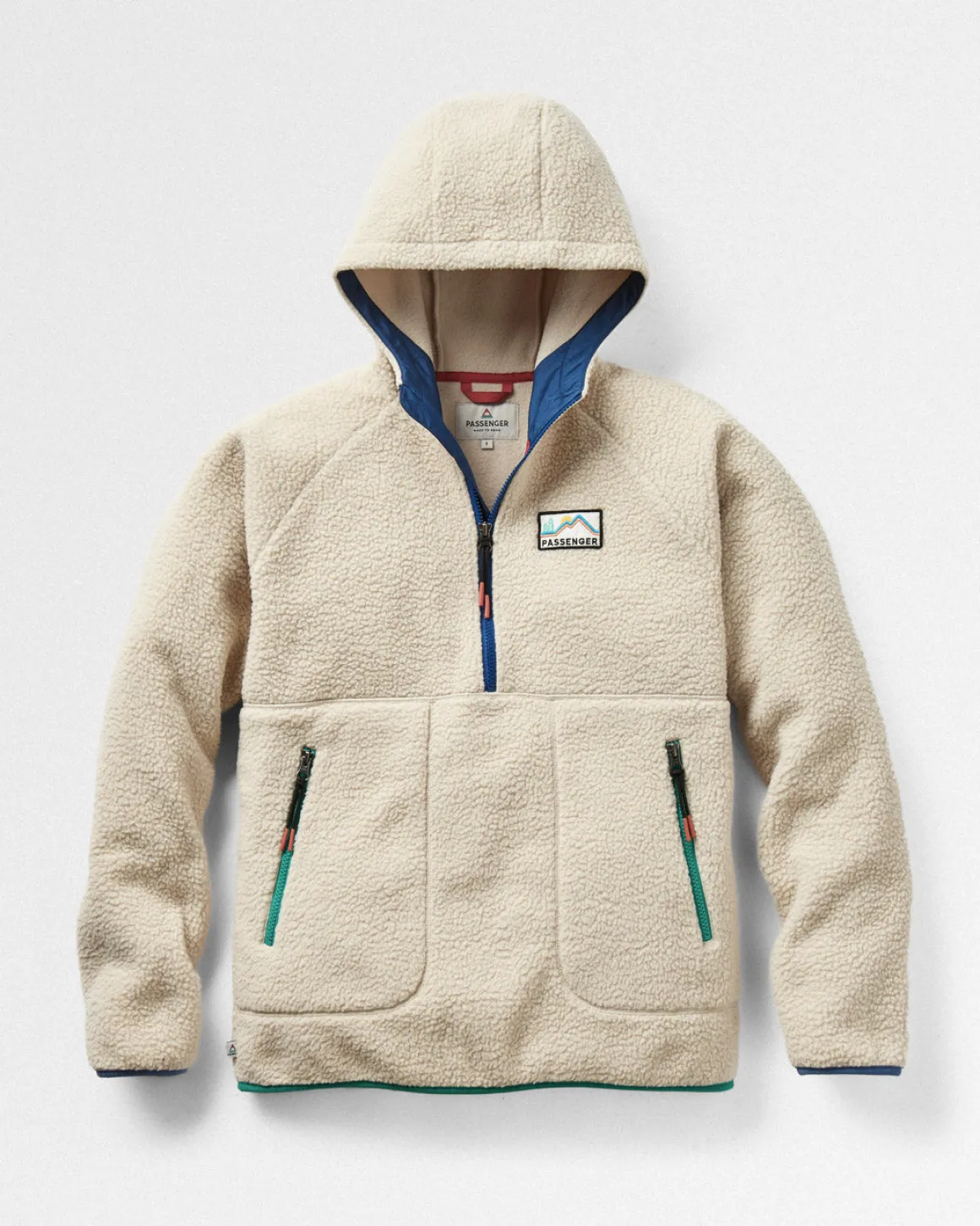 Maine 2.0 1/2 Zip Recycled Sherpa Fleece - Oatmeal