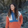 Maren 1/2 Zip Recycled Sherpa Fleece - Burnt Orange