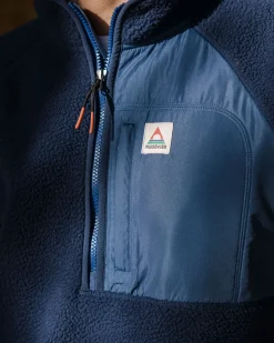 Offgrid 2.0 1/2 Zip Recycled Sherpa Fleece - Rich Navy