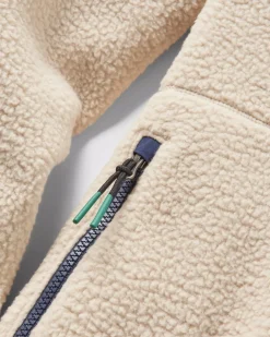 Offgrid 2.0 1/2 Zip Recycled Sherpa Fleece - Oatmeal/Navy