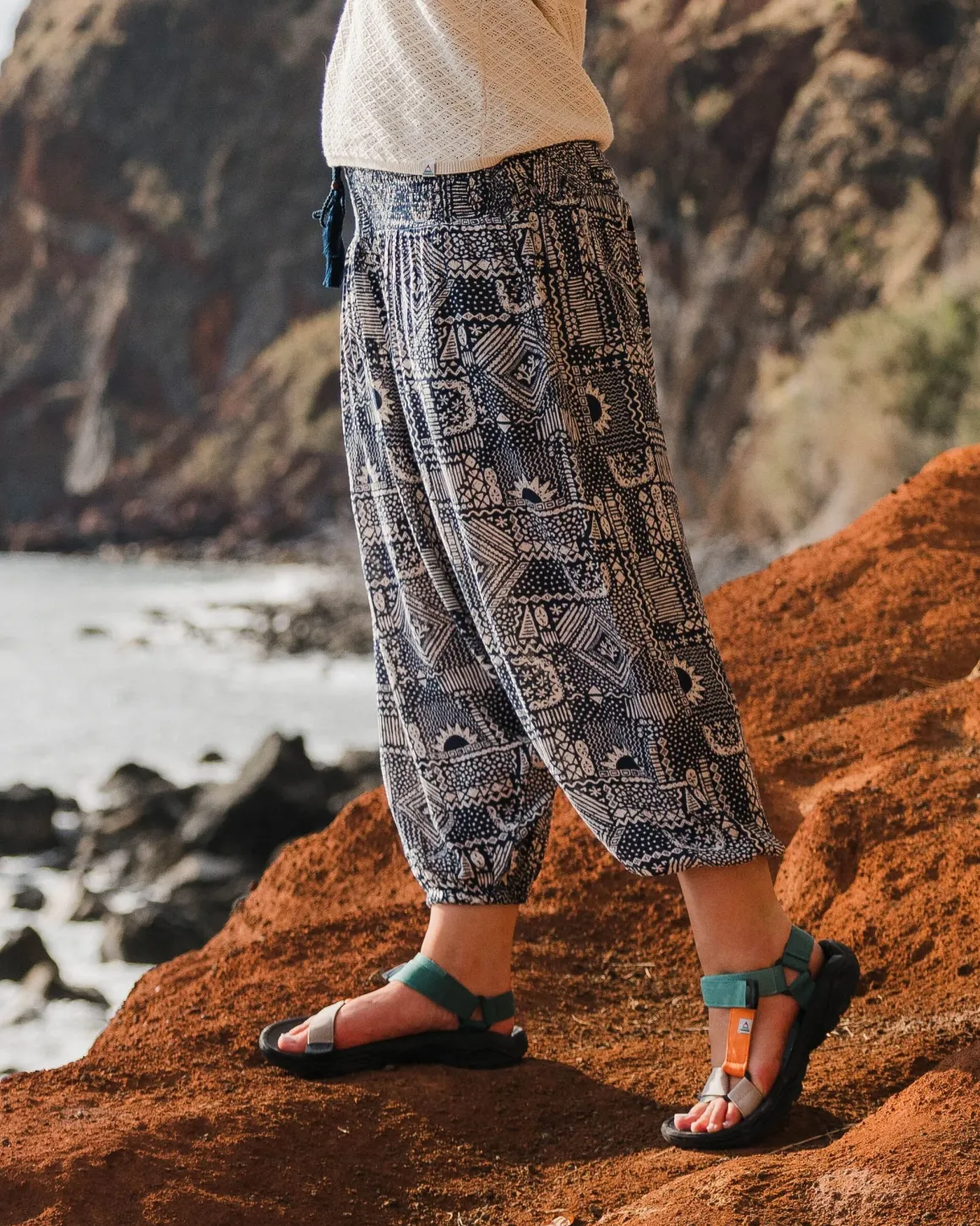 Pantalon Ample Daylily - Patchwork Vintage Marine