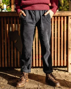 Pantalon Aventurier en Velours Côtelé - Bleu Marine Profond