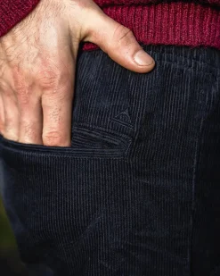 Pantalon Aventurier en Velours Côtelé - Bleu Marine Profond