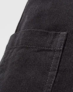 Pantalon en velours côtelé bio raccourci Someday - Noir