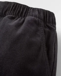 Pantalon en velours côtelé bio raccourci Someday - Noir