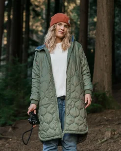 Parka Isolant Recyclé Flora 2.0 Longue - Olive Poussiéreux