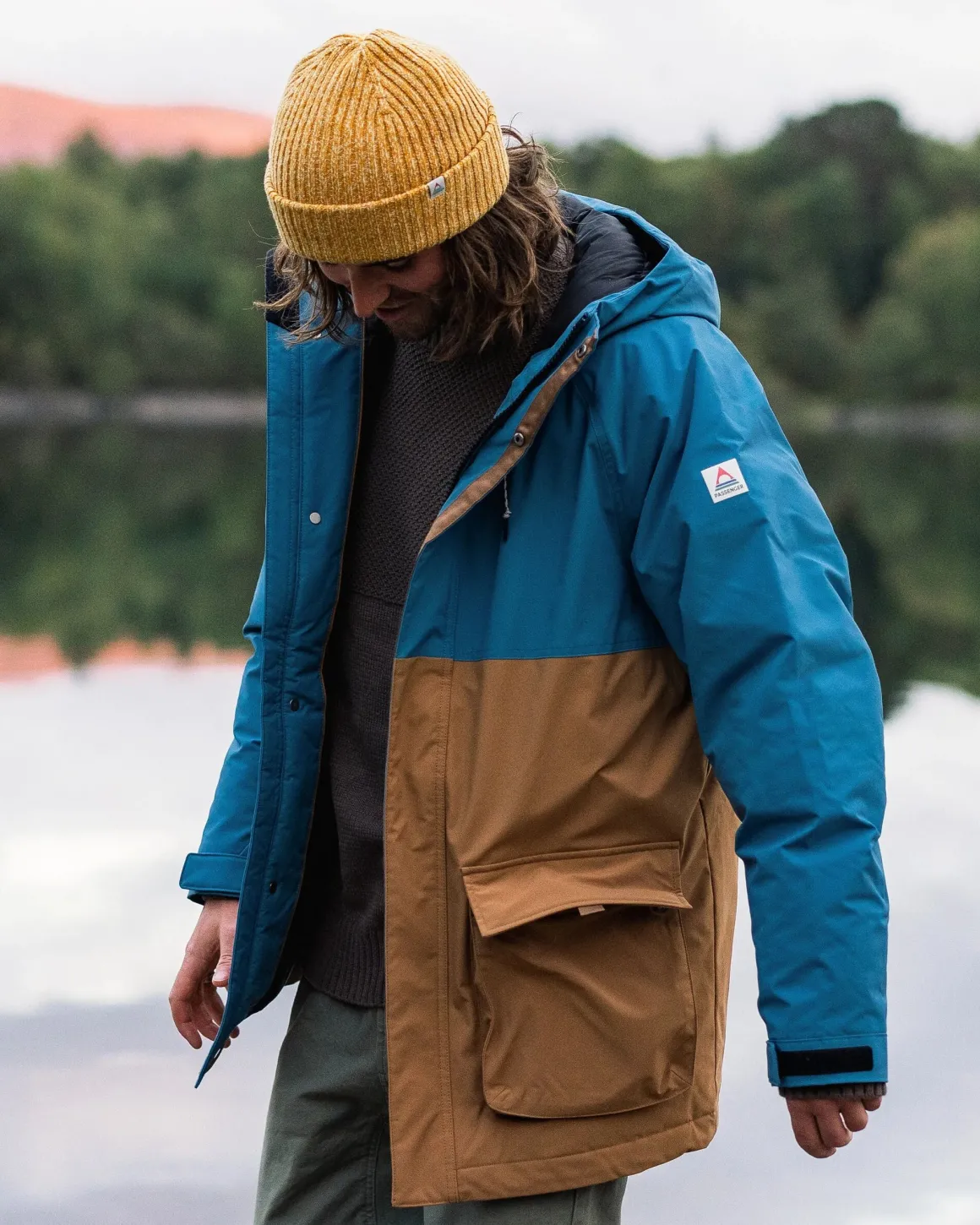 Parka Isolante Recyclée Baltic - Toffee/Bleu Acier