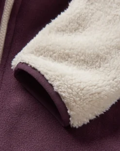 Polaire Sherpa doublée de polaire recyclée Nestling - Prune profonde