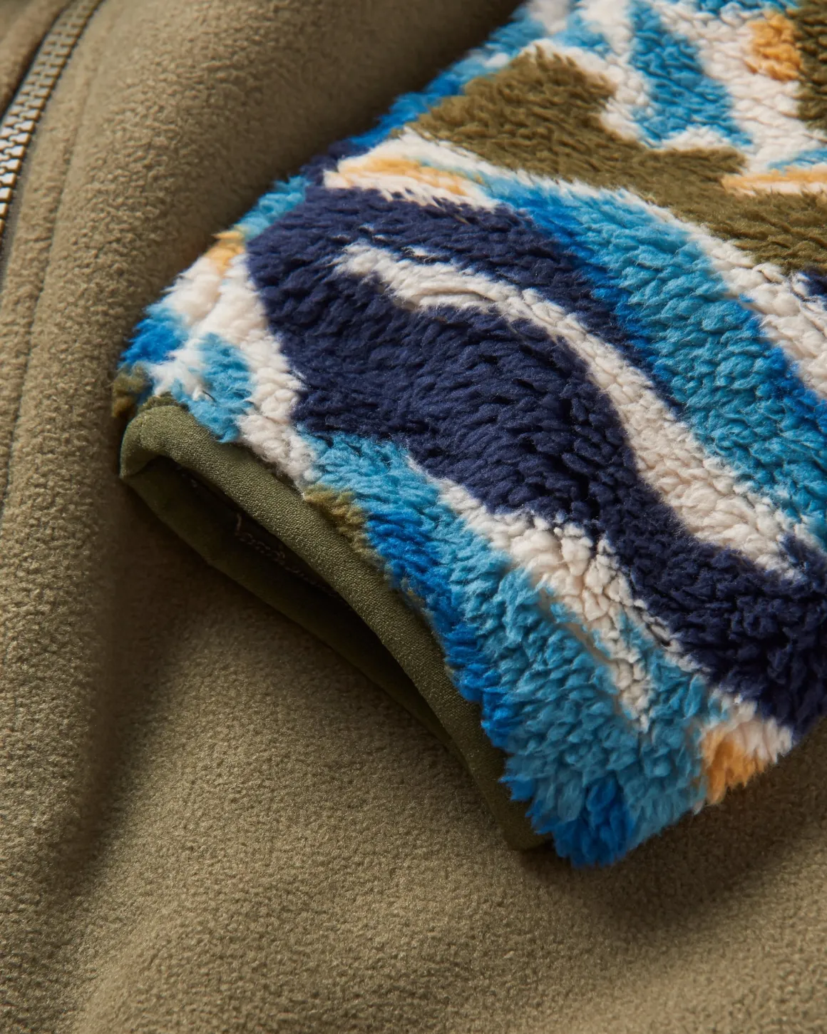 Polaire Sherpa doublée de tissu recyclé Nestling - Mont Scenic Kaki