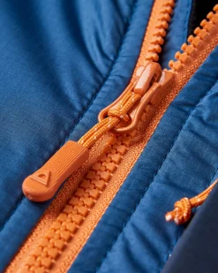 Poncho de Surf Doublé en Sherpa Recyclé Waves - Denim Foncé / Marine Profond