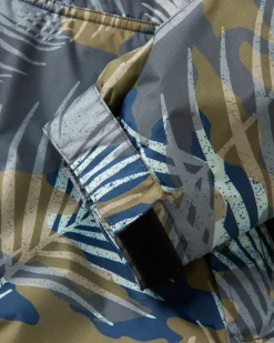 Poncho de Surf Doublé en Sherpa Recyclé Waves - Camouflage Palmier Abricot