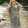 Poncho de surf en serviette recyclée Tulum - Strata Khaki