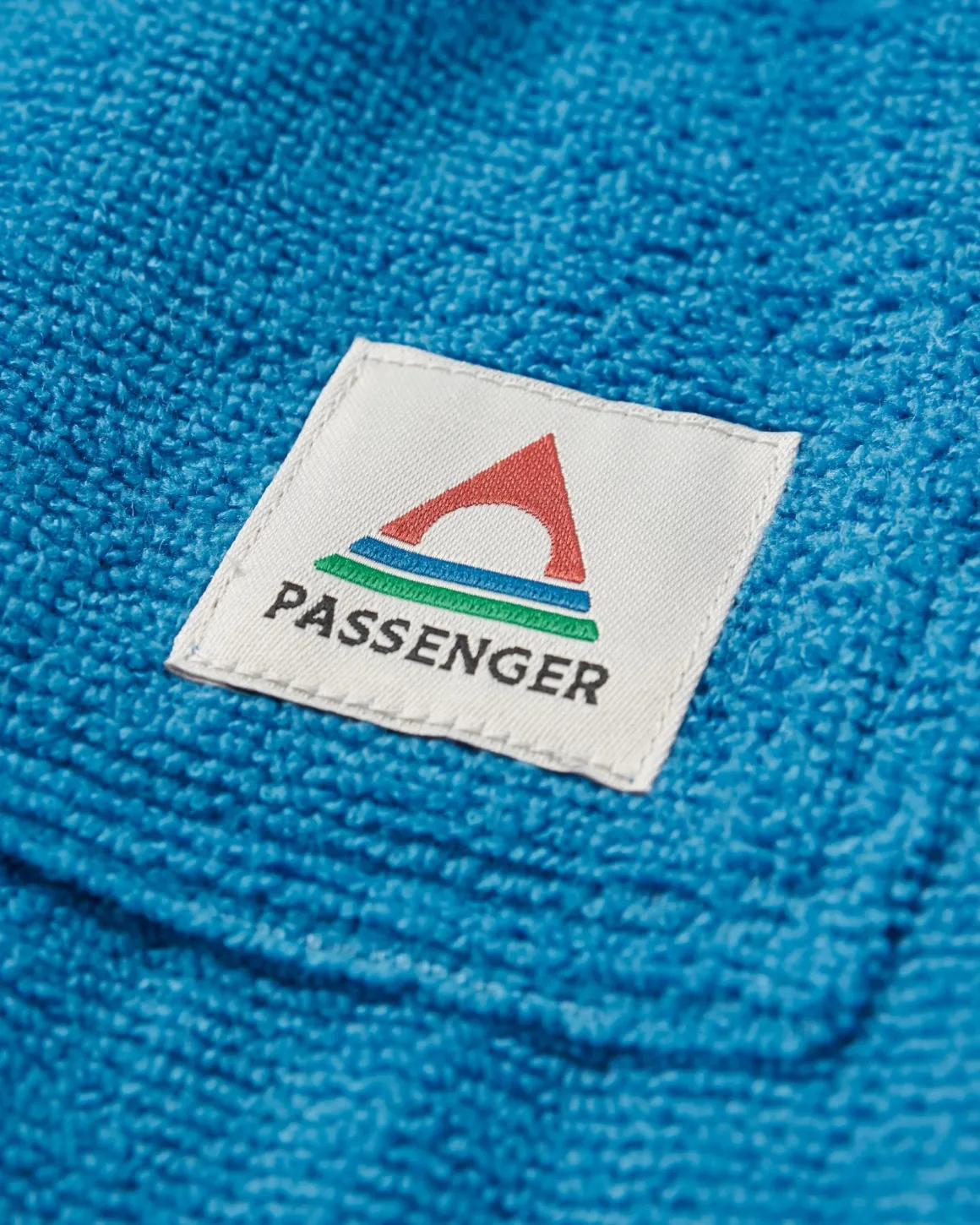 Poncho de surf en serviette recyclée Tulum - Bleu Clair/Denim Foncé