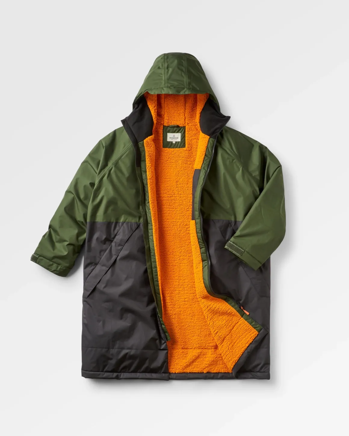 Poncho de surf imperméable recyclé Tempest - Fir Tree/ Black