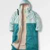 Poncho de surf recyclé doublé en sherpa Waves - Surf Spray/Deep Sea