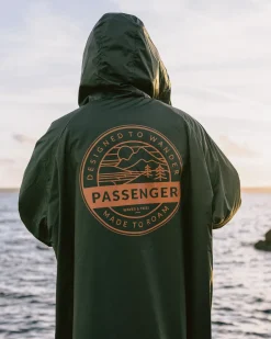 Poncho de surf recyclé doublé Sherpa - Kaki