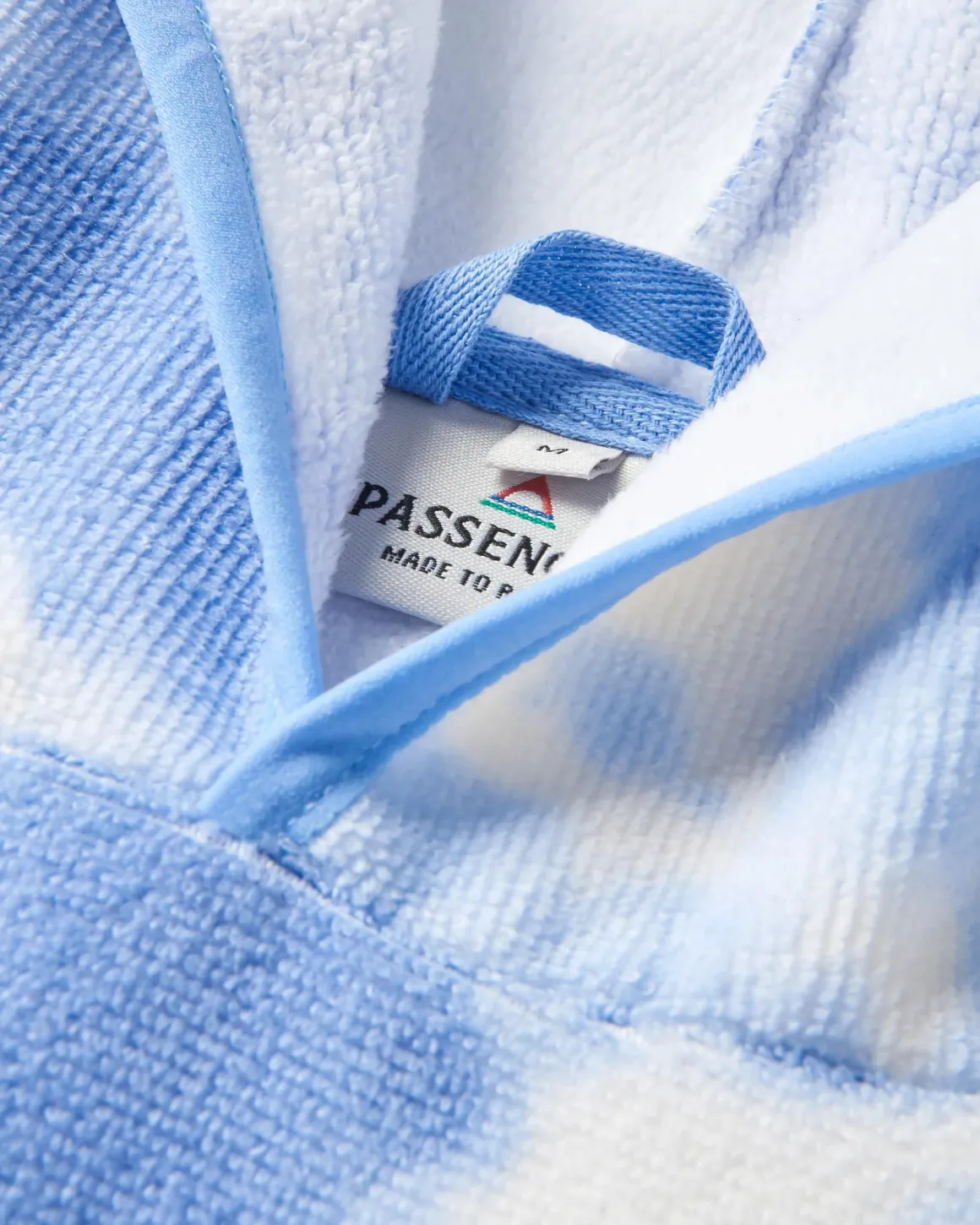 Poncho en Serviette Recyclée Tulum - Tie Dye Bleuet