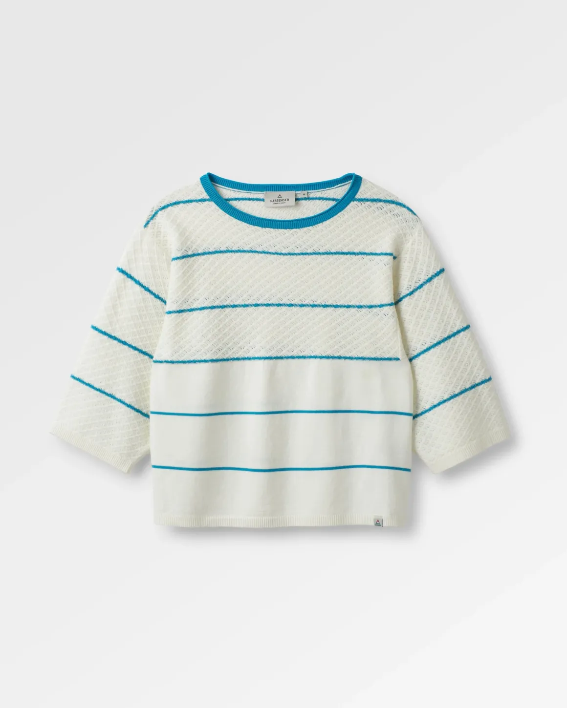 Pull Bio Tricoté - Rayures Bleu Pool