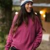 Pull Hideout Oversized en maille recyclée - Rhubarbe