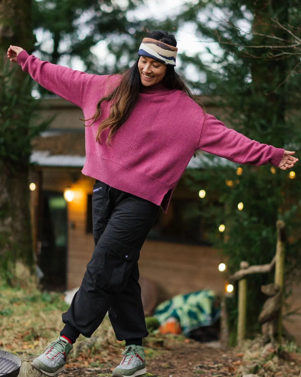 Pull Hideout Oversized en maille recyclée - Rhubarbe