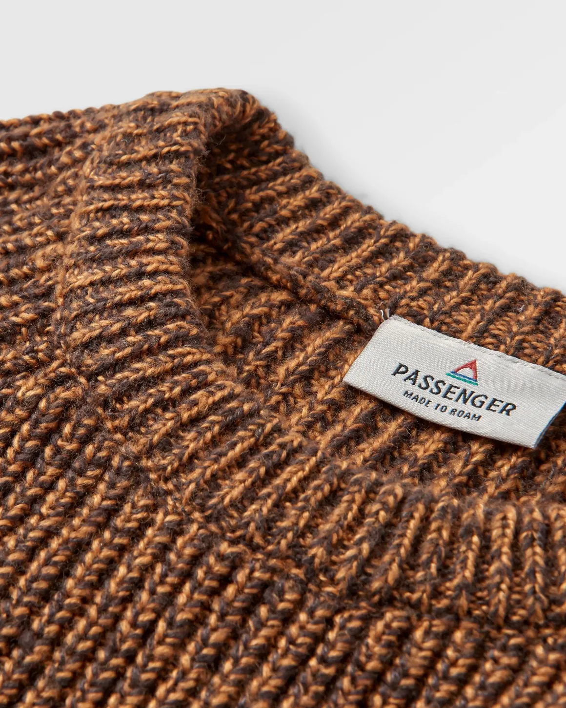 Pull recyclé en maille - Ocre poussiéreux