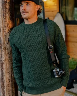 Pull Sandbar en maille torsadée - Sapin