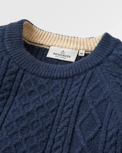 Pull Sandbar en maille torsadée - Bleu marine riche