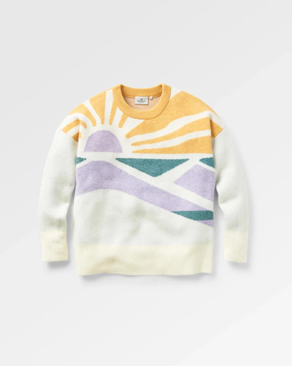 Pull Sunsets Recycled Oversized Knitted Jumper - Marshmallow