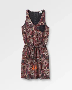 Robe en Coton Recyclé Rivergate - Patchwork Vintage Noir/Multi