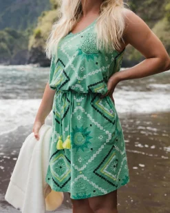 Robe en Coton Recyclé Rivergate - Éclat Vert Épicéa