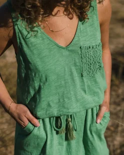 Robe en Coton Recyclé Rivergate - Épinette Verte