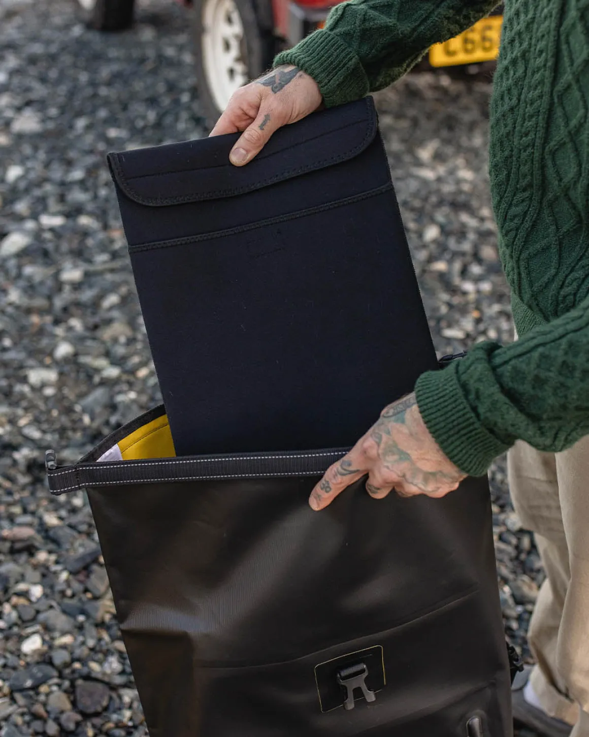 Sac à dos étanche recyclé 25L Tide - Noir