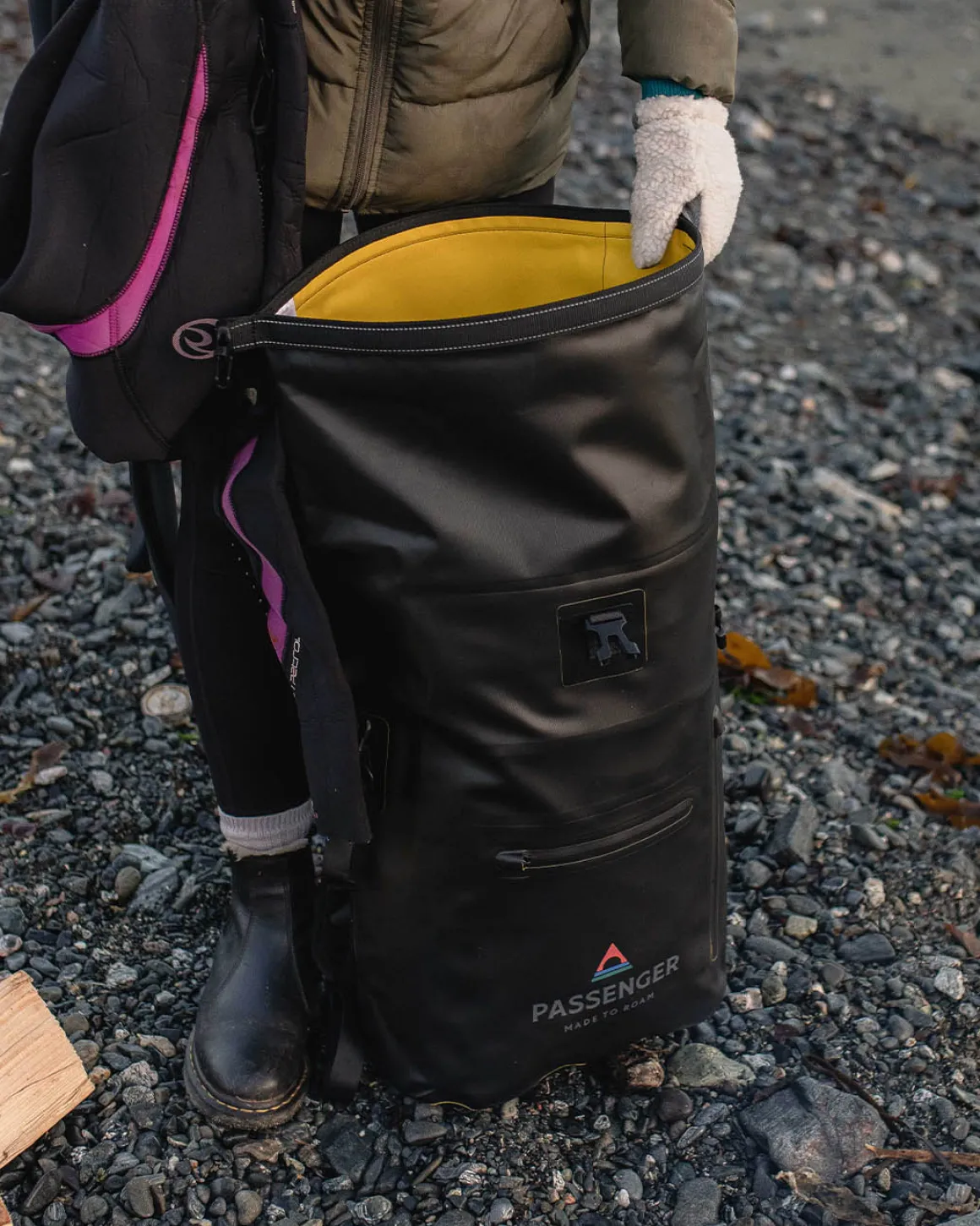 Sac à dos étanche recyclé 25L Tide - Noir