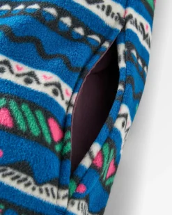 Salopettes en polaire recyclée Ace - Mountain Geo Tidal Blue