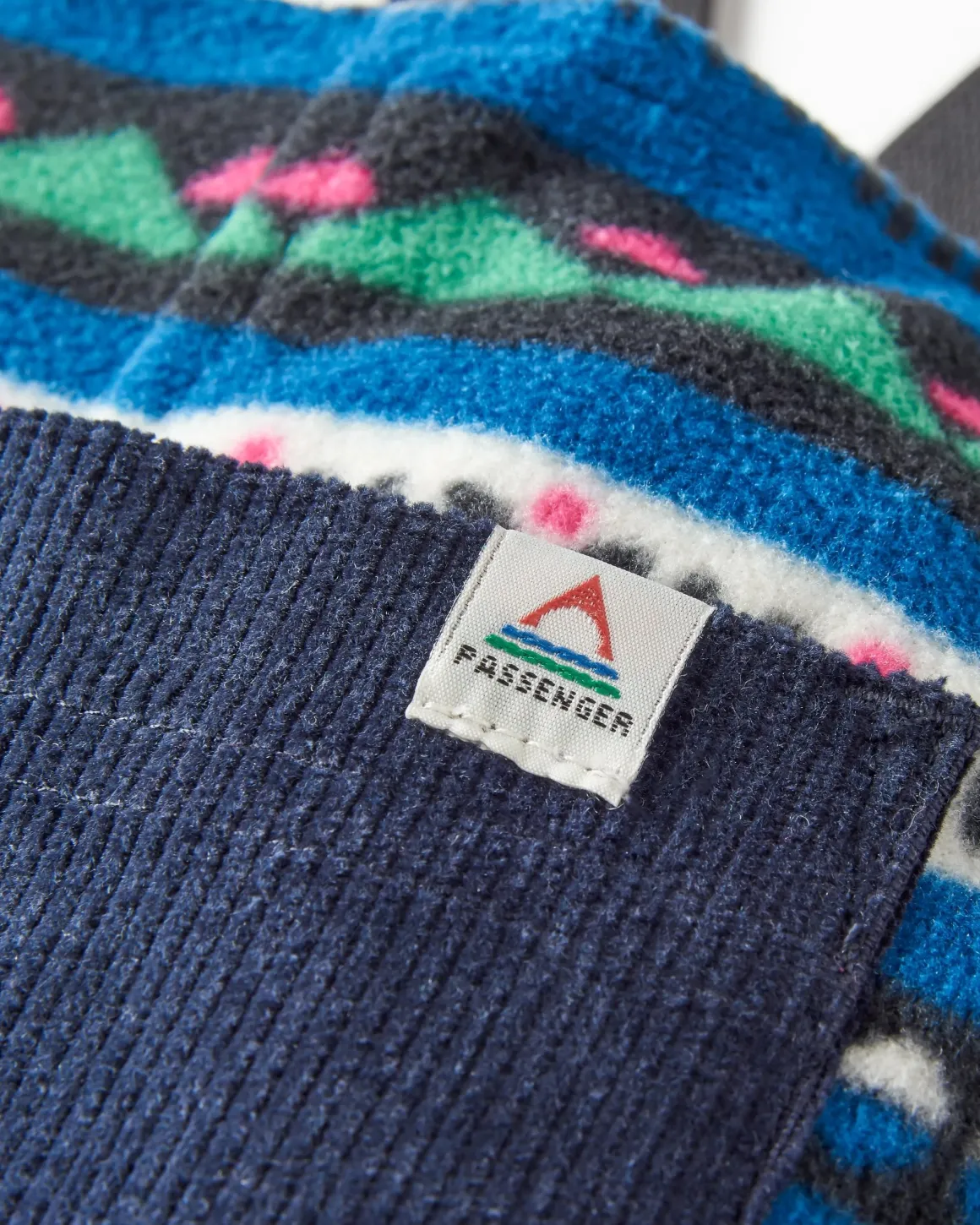 Salopettes en polaire recyclée Ace - Mountain Geo Tidal Blue