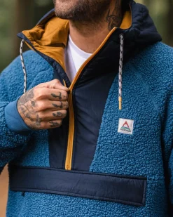 Sherpa en polaire recyclé Woodland avec doublure polaire - Bleu Acier
