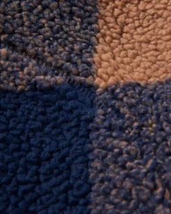 Sherpa Recyclé Offroad 1/2 Zip Fleece - Toffee/Rich Navy Buffalo