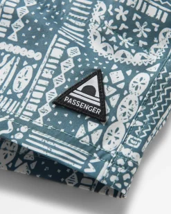 Short de bain polyvalent Porto Recyclé - Patchwork Vintage Forêt Sombre