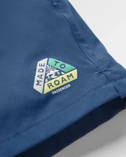 Short de randonnée tout usage recyclé aller-retour - Denim foncé