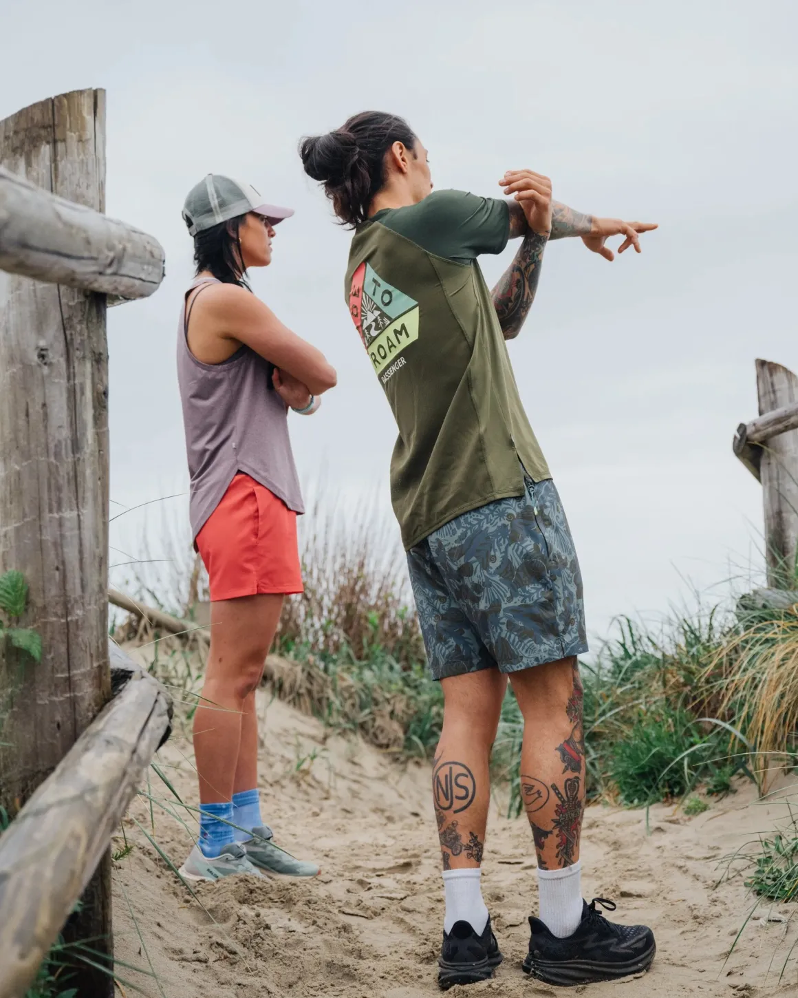 Short Sandune Trail - Algues Abstraites Pistache