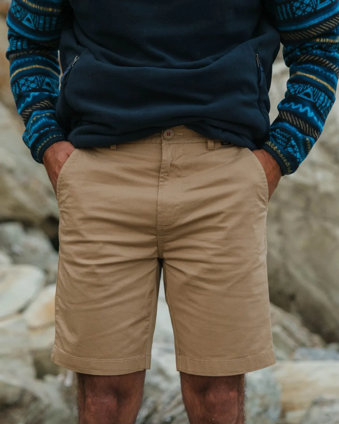 Shorts en coton bio léger 365 - Biscuit
