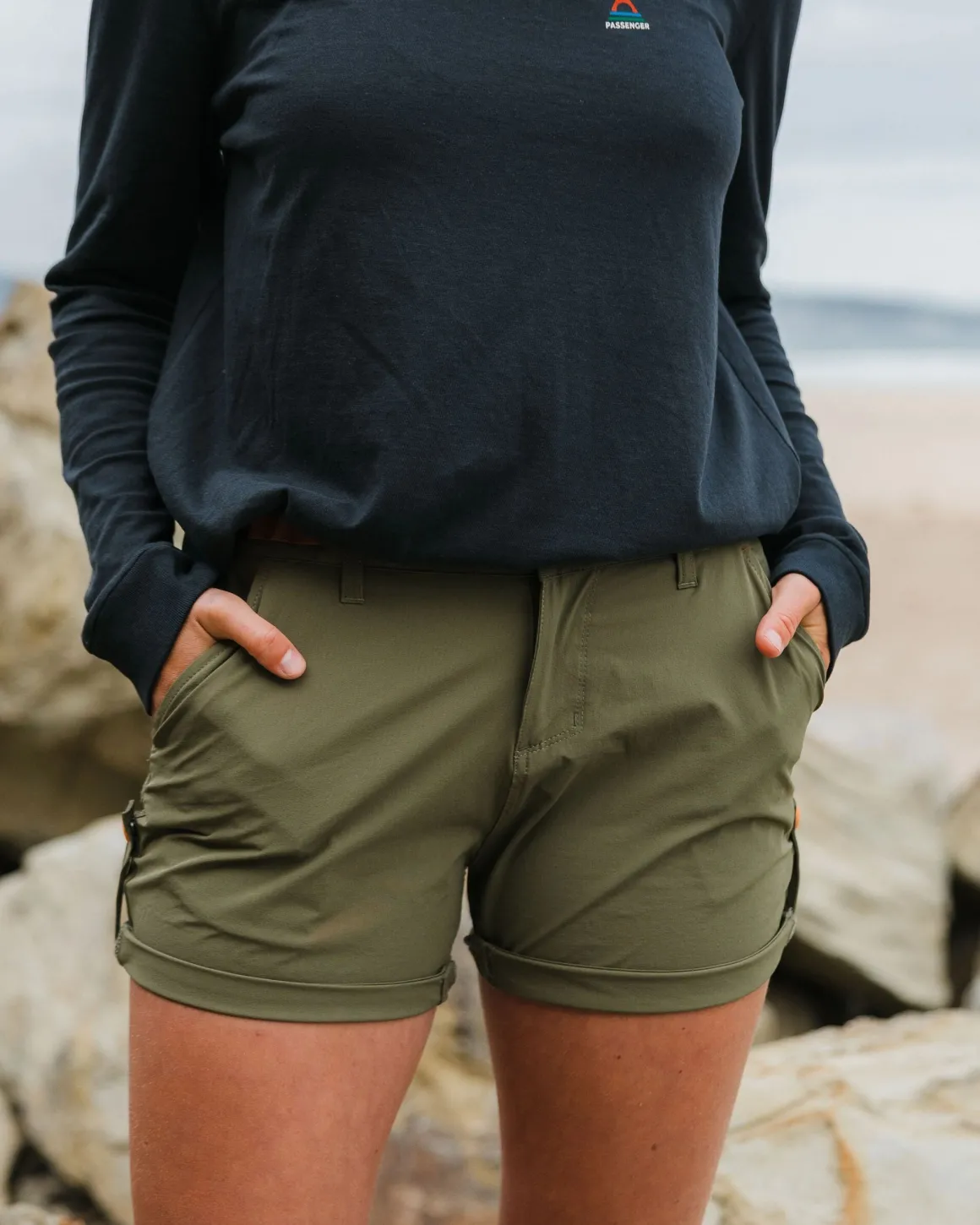 Shorts roulés 365 Trail - Kaki