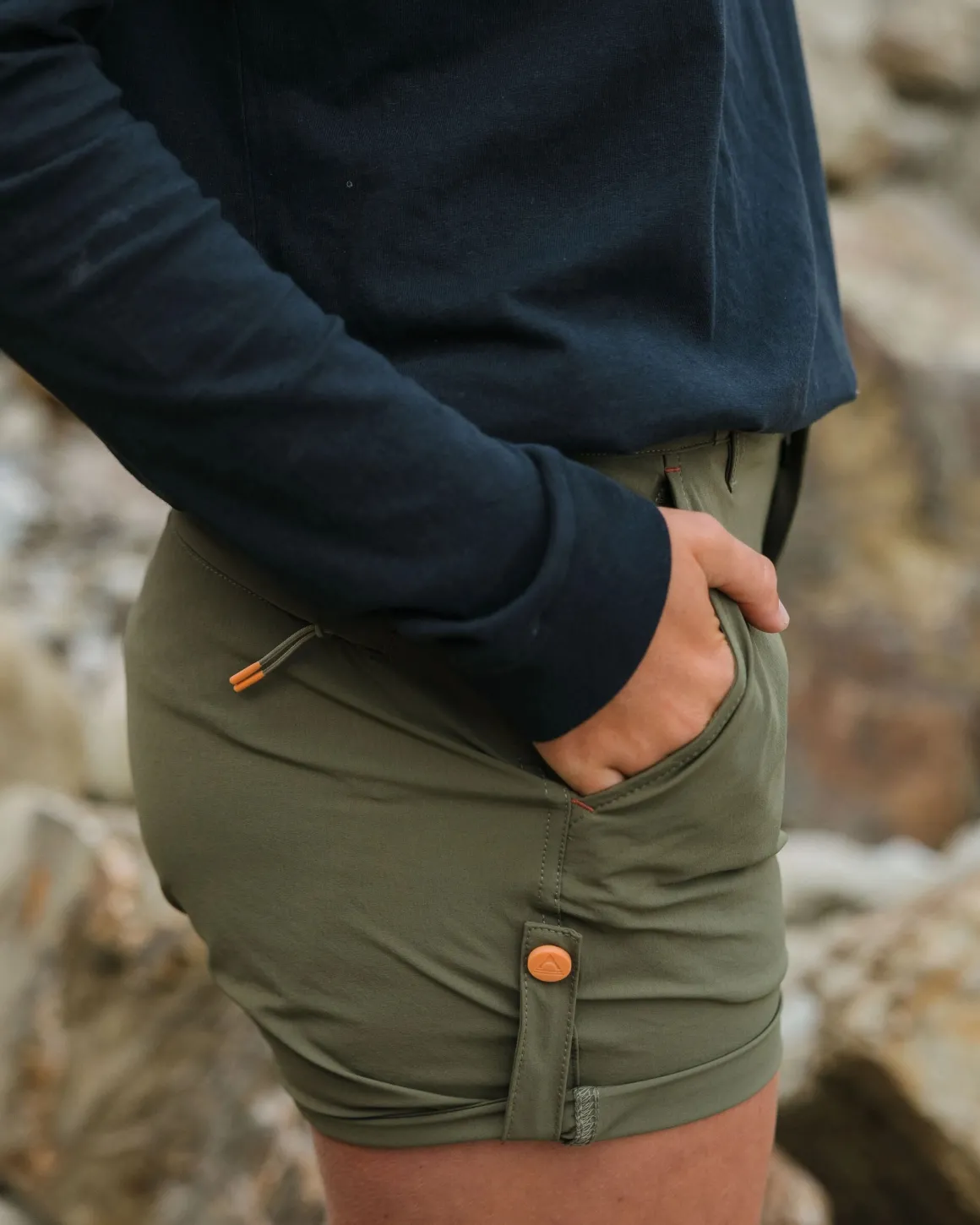 Shorts roulés 365 Trail - Kaki