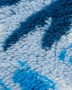 Snood en polaire Sherpa recyclée Ash - Montagne abstraite bleu acier