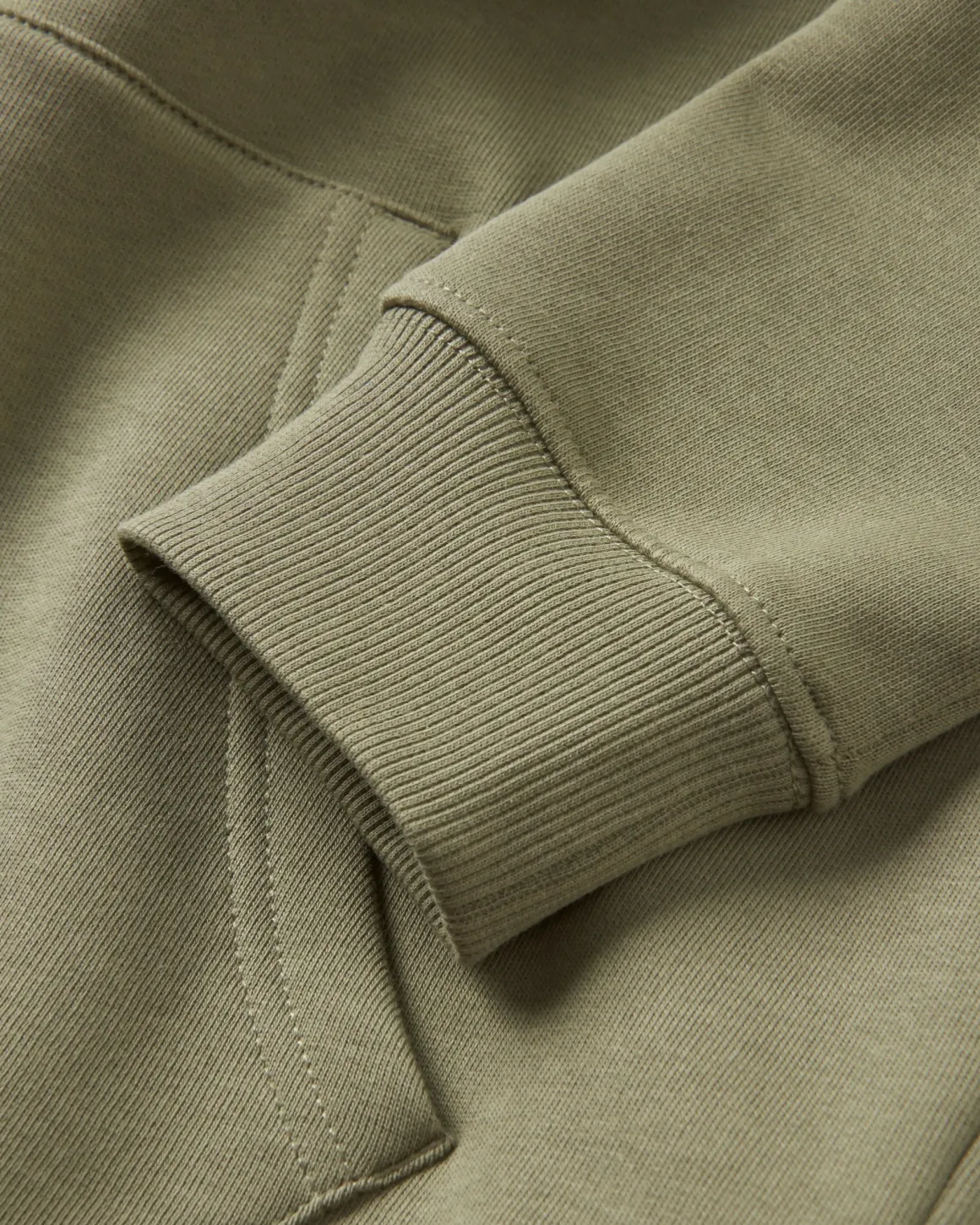 Sweat à Capuche en Coton Bio Vita - Olive Poudré