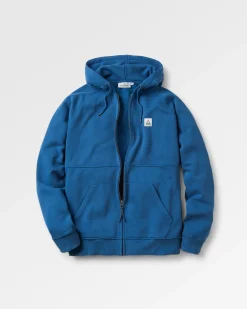 Sweat à Capuche en Coton Recyclé Heritage avec Fermeture Éclair Complète - Denim Foncé