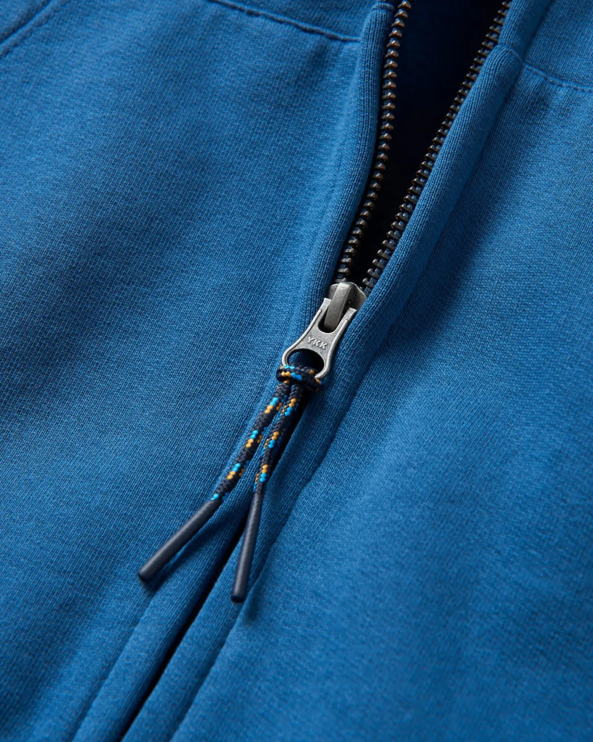 Sweat à Capuche en Coton Recyclé Heritage avec Fermeture Éclair Complète - Denim Foncé