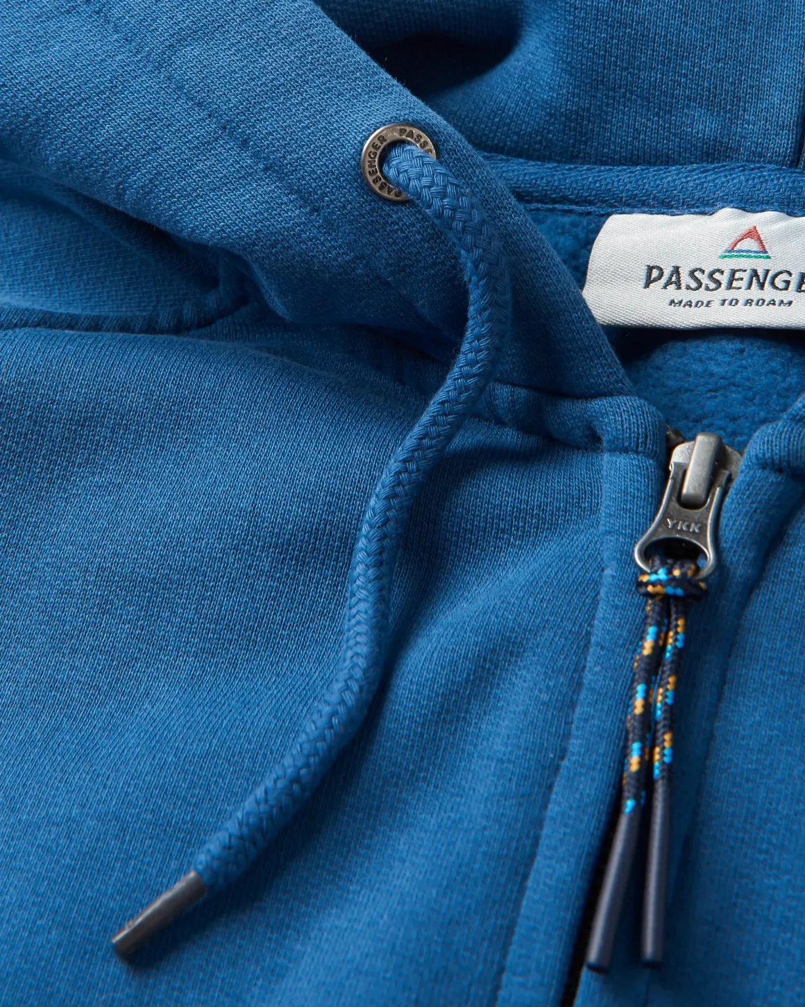 Sweat à Capuche en Coton Recyclé Heritage avec Fermeture Éclair Complète - Denim Foncé
