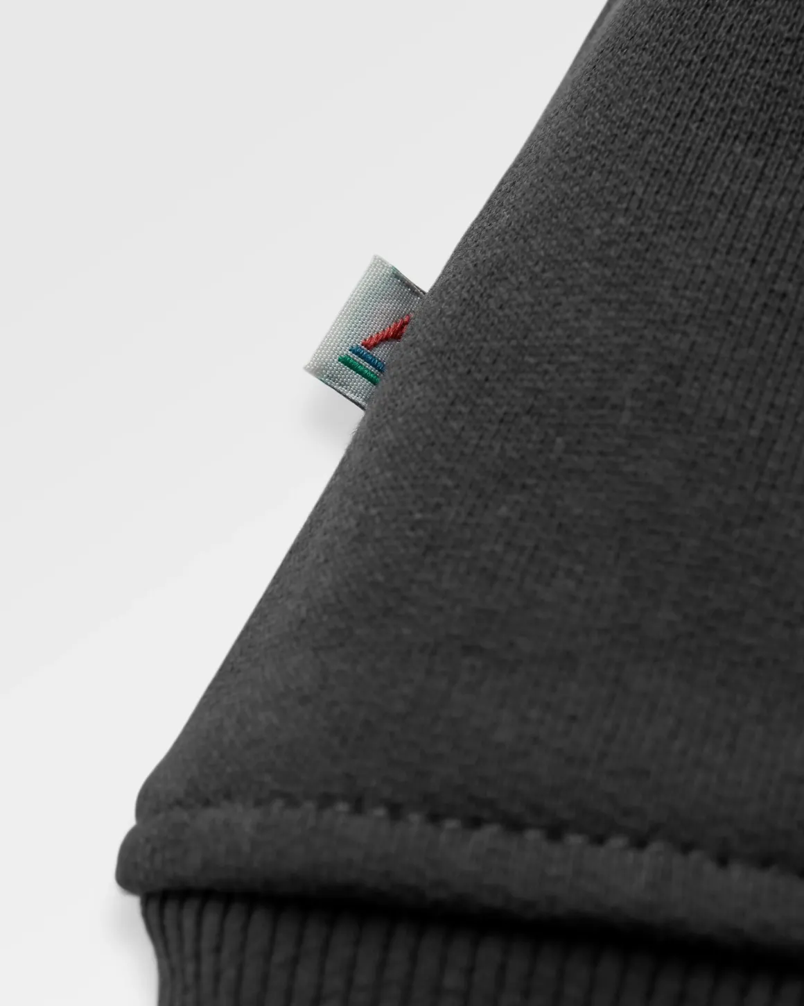 Sweat à Capuche en Coton Recyclé Heritage avec Fermeture Éclair Complète - Noir