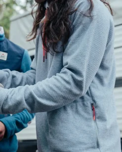 Sweat à capuche en polaire recyclée Point Recycled Grid - Gris Marl